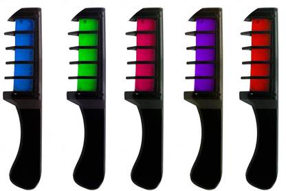 Prime Temporary Hair Highlight Chalk Kit with Set of 5 Colors Pack of 1 , Multicolor
