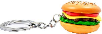 PA08Prise Creative Mini Burger Simulation Food Cute Hamburger Unisex Key Chain Key Chain