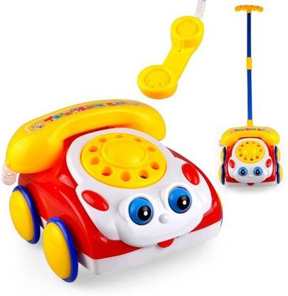 FLICK IN Chatter Telephone Car Musical Mobile Phone Toy with Music, Sound & Wheels for Kids & ToddlerS