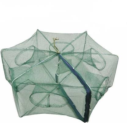Power Up Hunting Hobby Portable Folding Hexagon Fishing Net Fish Crab Shrimp Cage Trap Fishing Net