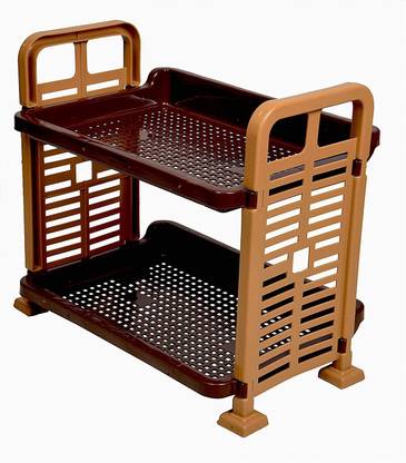 mastBus Office Desk Organizer | Table Stand With 2 Rack | Organizer Storage Box Plastic Wall Shelf