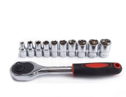 tool trust 10Pcs/Set 24mm Socket Wrench Set 1/2" Ratchet Wrench Set 10-24mm Sockets Hand Tools Socket Set