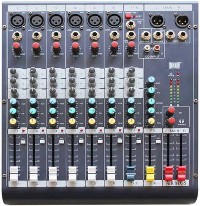 MX Live Audio Mixer 8 Channel Professional Mixer - AIR 8 Analog Sound Mixer