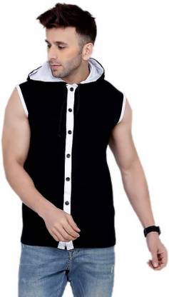 Solid Men Black T-Shirt