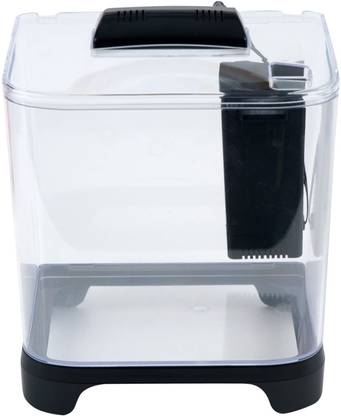 Venus Aqua Mini Tank BT-111 Betta Fish Tank Aquarium Kit with LED Light & Internal Filter Desktop Size, 5.6L/1.5 Gallon Round Ends Aquarium Tank