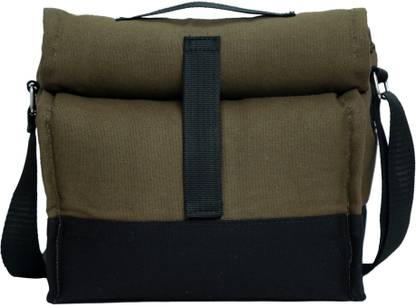 Marine Pearl Thermal Sling Lunch Bag with Bottle Spoon Folk Holder / Seprate Pocket For Spices / Adjustable Height Waterproof Lunch Bag