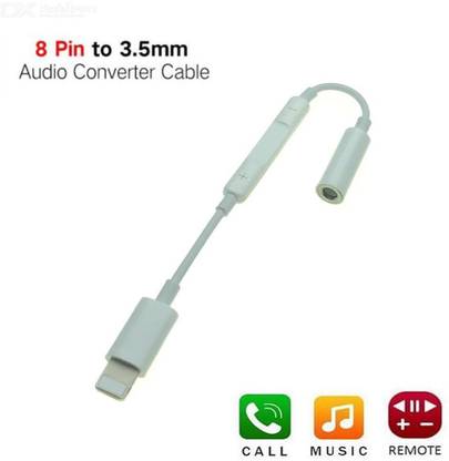ENMORA White Lightning To Headphone Jack Adapter Model Mh020 (Android, iOS) Y46 Phone Converter