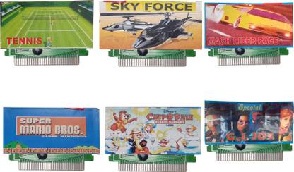 VK MART 8 Bit Tv Video Game Cassette like Tenis,S-force,Mach-rider,s-M-bros,Chip-Dale,G.i Joe cassettes  Gaming Accessory Kit