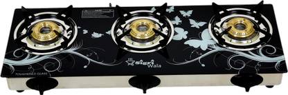 Sigri-wala Sirgi-Wala 3 Burner Design S.S. Auto Ignition PNG Only Stainless Steel Automatic Gas Stove