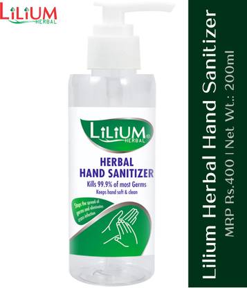 LILIUM Herbal , Pump, 200ml, Pack of 1 Hand Sanitizer Pump Dispenser