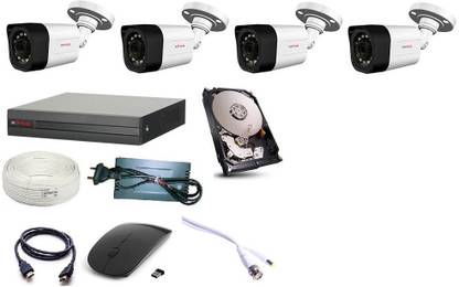 CP PLUS CP PLUS (1MP) 4 BULLET CAMERA,4 CHANNEL DVR, 4 CHANNEL POWER SUPPLY,1 TB HARD DISK,HDMI,MOUSE,BNC DC,90M WIRE BUNDLE Security Camera