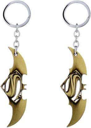 Alvika's Batman Vs Superman Logo - Golden & Batman Vs Superman Logo - Golden Key Chain