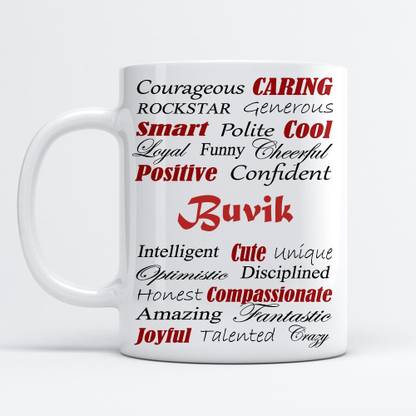 Beautum Amazing Personality Buvik (350) ml Good Personality White Ceramic Coffee Mug