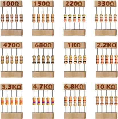 JUKR 1/4 Watts Carbon Film Resistors Fixed Resistor