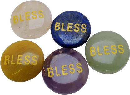SATYAMANI All Energized "Bless" Cabochon (Multicolor) Decorative Showpiece  -  0.7 cm