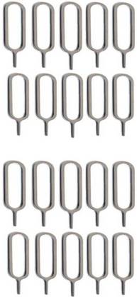 BBS PRO ® (Pack of-20 Pcs ) SIM Card Tray Open Eject Pin Removal Tool Needle Opener Ejector for All Phones Sim Adapter (Steel) Sim Adapter