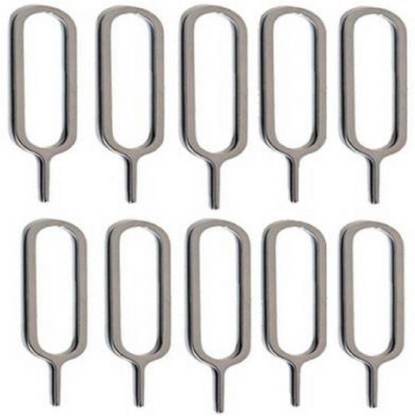 BUMTECH ® (Pack of-10 Pcs ) SIM Card Tray Open Eject Pin Removal Tool Needle Opener Ejector for All Phones Sim Adapter (Steel) Sim Adapter