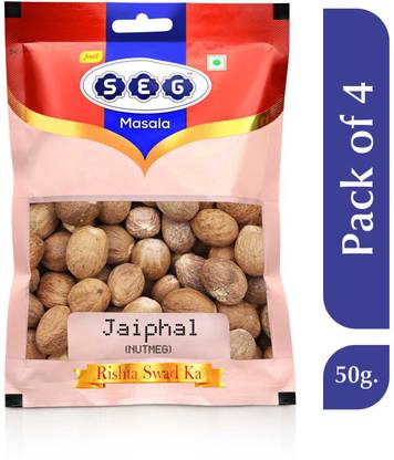 Seg Masala Whole Spice Jaifal (Nutmeg) 50GM (Pack of 4)