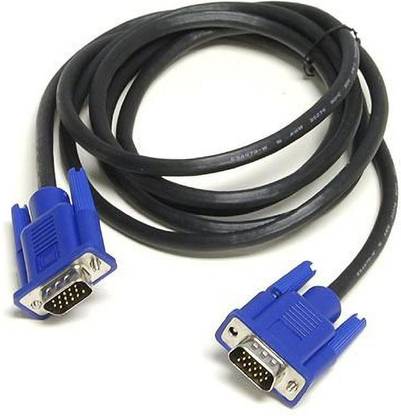 TECHON  TV-out Cable TV-out Cable 1.5 Meters High Quality VGA 15 Pin Male-Male Cable for LCD LED TFT Moniter (White, For Computer, 1.5 m)