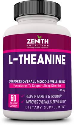 Zenith Nutrition Nutrition L-Theanine 100mg 60 Nos Lab tested