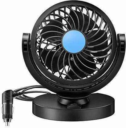 KARDECK Car Fan 12V 360 Head 2 Speed Quiet Strong for All Auto Vehicles-112 Car Interior Fan