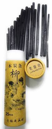 CHROME Willow and Vine Charcoal Craft Willow Charcoal Compressed Sticks Pencils Sketch Drawing Art Crayons Artist Painting For Professional Start up Drawing Painter Stick