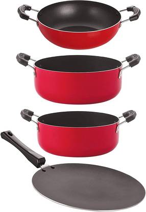 NIRLON Non Stick Cookware Set Aluminum with PFOA Free Scratch Resistant Coating, Dishwasher Safe, CT12_KD12_CS26_CS24Non Stick Cookware Set Aluminum with PFOA Free Scratch Resistant Coating, Dishwasher Safe, CT12_KD12_CS26_CS24Non Stick Cookware Set Aluminum with PFOA Free Scratch Resistant Coating, Dishwasher Safe, CT12_KD12_CS26_CS24Non Stick Cookware Set Aluminum with PFOA Free Scratch Resistant Coating, Dishwasher Safe, CT12_KD12_CS26_CS24 Non-Stick Coated Cookware Set