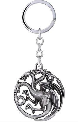 RAJ Game Of Thrones Targaryen 3 Headed Dragon Keychain Key Chain