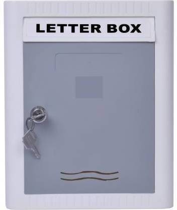 Flawless ABS Mail Box for Bungalow , Villa, Apartment & Commercial use, Plastic Letter Box / Wall Mounted Mailbox (Grey) Wall Mounted Mailbox