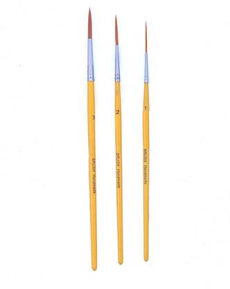 Sabahz Trading Artist Brush Set -Artist Quality Detail and Script Liner Set of 3 for Artists in Taklon, for Oil Painting, Modern Art, Nail Art, Ganapati Painting, Intricate Painting)