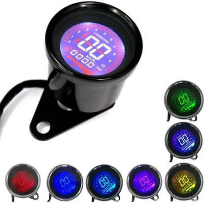 BIKER SHOPPEE MOTORCYCLE LCD SCREEN SPEEDOMETER ODOMETER TECHOMETER FULE GAUGE Digital Speedometer