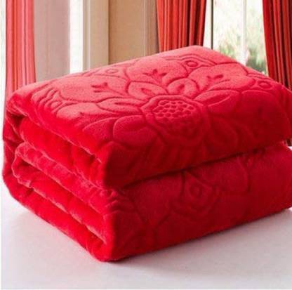 Swikon star Self Design Single Mink Blanket for  Mild Winter
