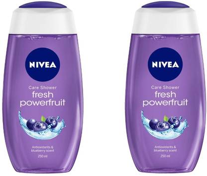 निविया केयर शावर जेल, पावर फ्रूट फ्रेश बॉडी वॉश, 250ml (2 का पैक)