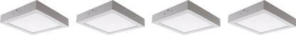 D'Mak 8 Watt LED Warm-White Square Surface Panel Lights (Pack of 4) Ceiling Light Ceiling Lamp