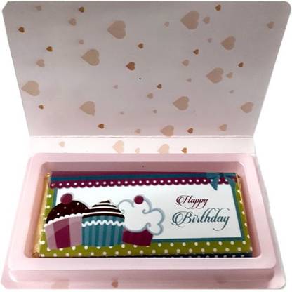 Kinoki Birthday Chocolate Bar in Book Shape Box gift box. Bars