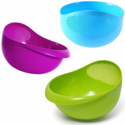 Peryfairy Best Rice, Fruit, Vegetable Washing Bowl, Cereal Basket, Bean Bucket, Colander Strainer