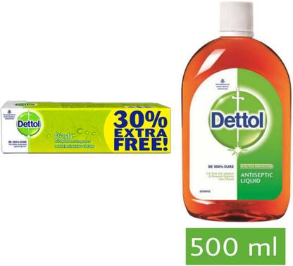 Dettol Shaving Cream(78g) + Antiseptic Liquid (500ml)