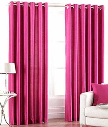 Attri Enterprises 274 cm (9 ft) Polyester Blackout Long Door Curtain (Pack Of 2)