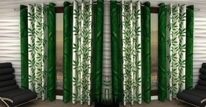 Loof Klapper 214 cm (7 ft) Polyester Semi Transparent Door Curtain (Pack Of 4)