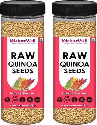 Naturewell Twin Pack of Quinoa Seeds (Raw Seed) 2 Packs of 200 Gram Each Quinoa
