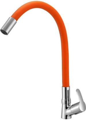 Prestige Q3 Flexible Swan Neck Orange For Kitchen Sink, Wash Basin Faucets Taps Pillar Cock Pillar Tap Faucet