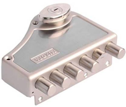 शक्स ट्रेडर्स Europa Smart Stainless Steel Hexabolt Main Door Lock H647 ताला