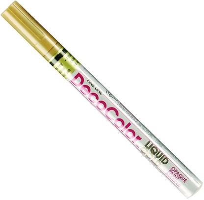 Deco Color Paint Marker Gold Fine Line (Set of 1, Gold)