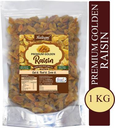 Midiron 100 % Natural Premium Golden Raisin/kishmish Raisins