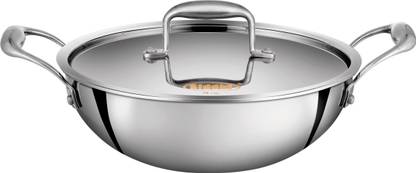 SIDDHI Siddhi Triply Kadhai with Lid and with 24 cm Diameter and 3 Ltr Capacity Kadhai 24 cm diameter with Lid 1.1 L capacity