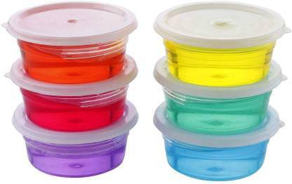 SR COLLECTIONS Slime Gel Super-Light Modeling Magic Clay Jelly for Kids/Teens - Crystal Mud Clay Play Transparent Magic Kid Toys Pack of 6 Colours Multicolor Putty Toy