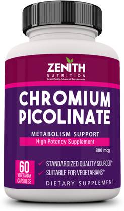 Zenith Nutrition Nutrition Chromium Picolinate - 800mcg Lab tested