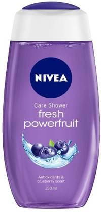 NIVEA Care Shower Gel, Power Fruit Fresh Body Wash, 250ml (Pack Of 1)