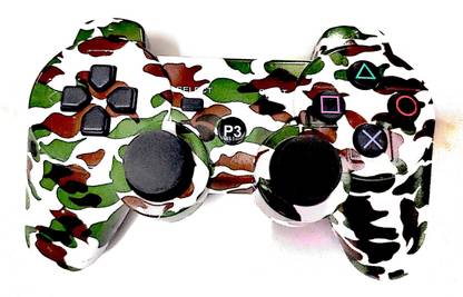 TIVEDA PS3 Dual Shock Army Green And White Controller Bluetooth  Gamepad