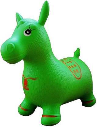 Jalaunsportscreation Jumping and Bouncer Inflatable Riding Horse Toy for kids - Bouncer Riding Horse Animal Inflatable Bouncer